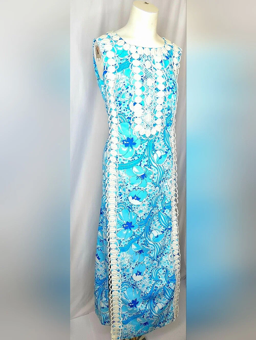 Vintage The Lilly by Lilly Pulitzer Floral Maxi Shift Dress 10 NWOT - Picture 4 of 10